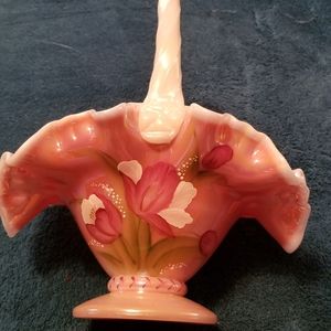 Fenton Handpainted Basket